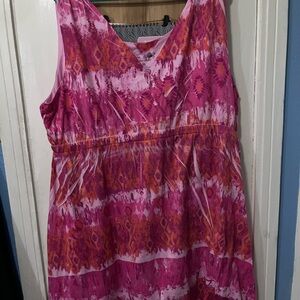 Jane Ashley Pink and Orange Patterned Dress